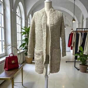 Handmade Chunky Knit Long Cardigan Sweater